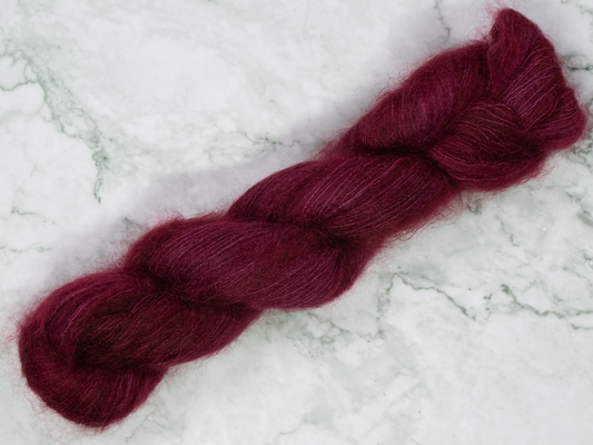 Photo of Mohair yarn in "Murder Mittens"