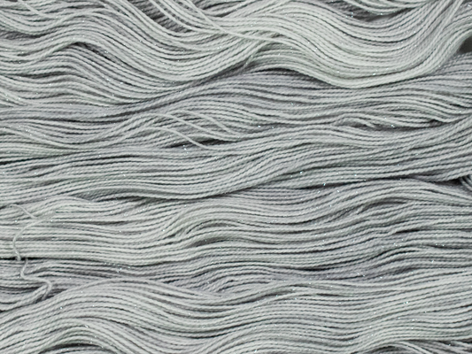 Photo of Fingering Weight Glitter yarn in "Mithril"