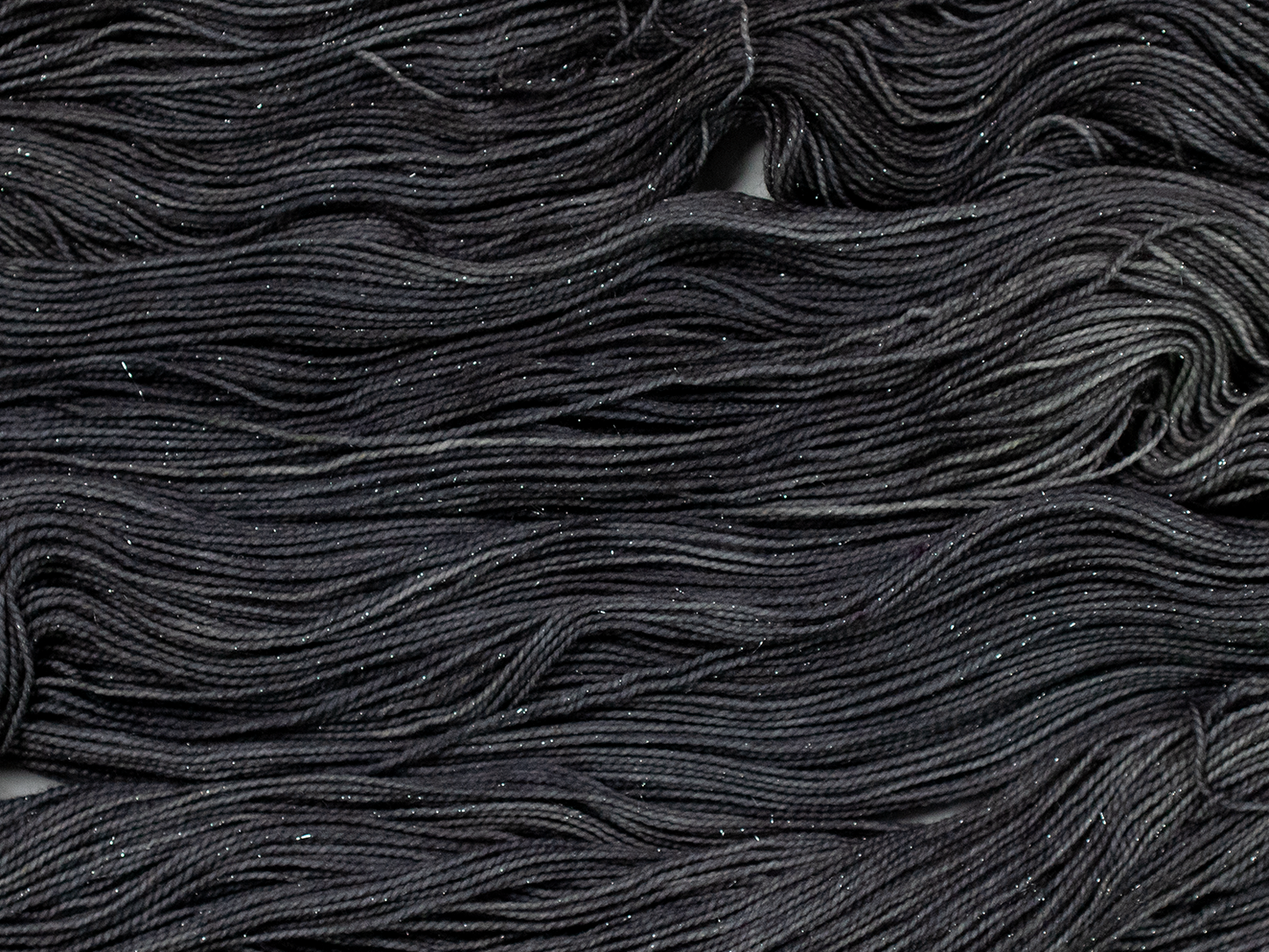 Photo of Fingering Weight Glitter yarn in "Soot"