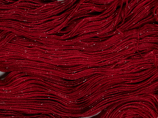 Photo of Fingering Weight Glitter yarn in "Princess of Mars"