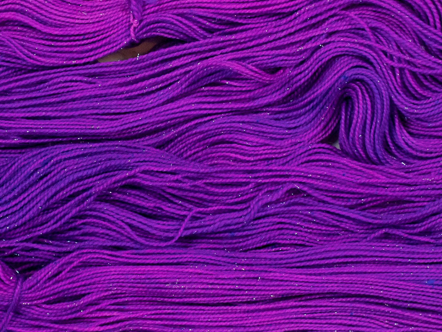 Photo of Fingering Weight Glitter yarn in "Cynthia's Lunchbox"