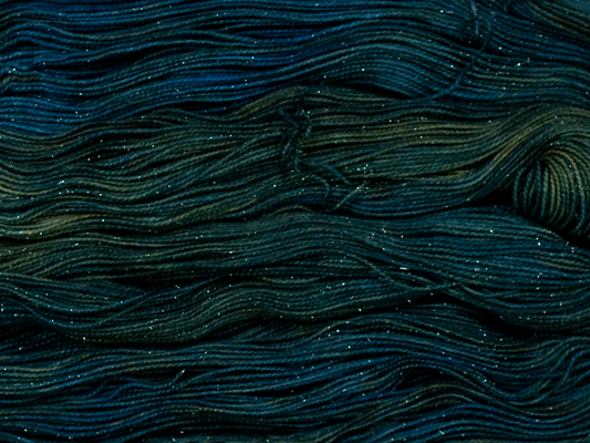 Photo of Fingering Weight Glitter yarn in "Larkspur"