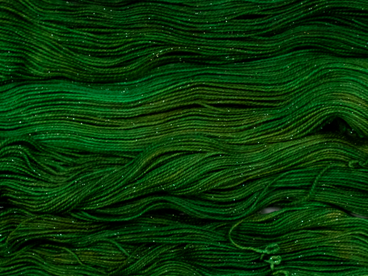 Photo of Fingering Weight Glitter yarn in "Forest Park"