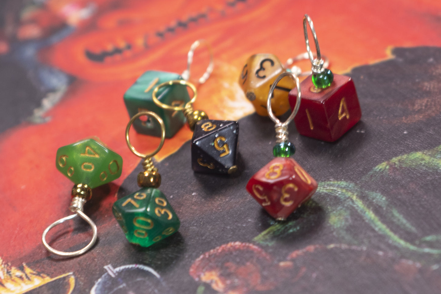 Polyhedral Dice Stitch Markers